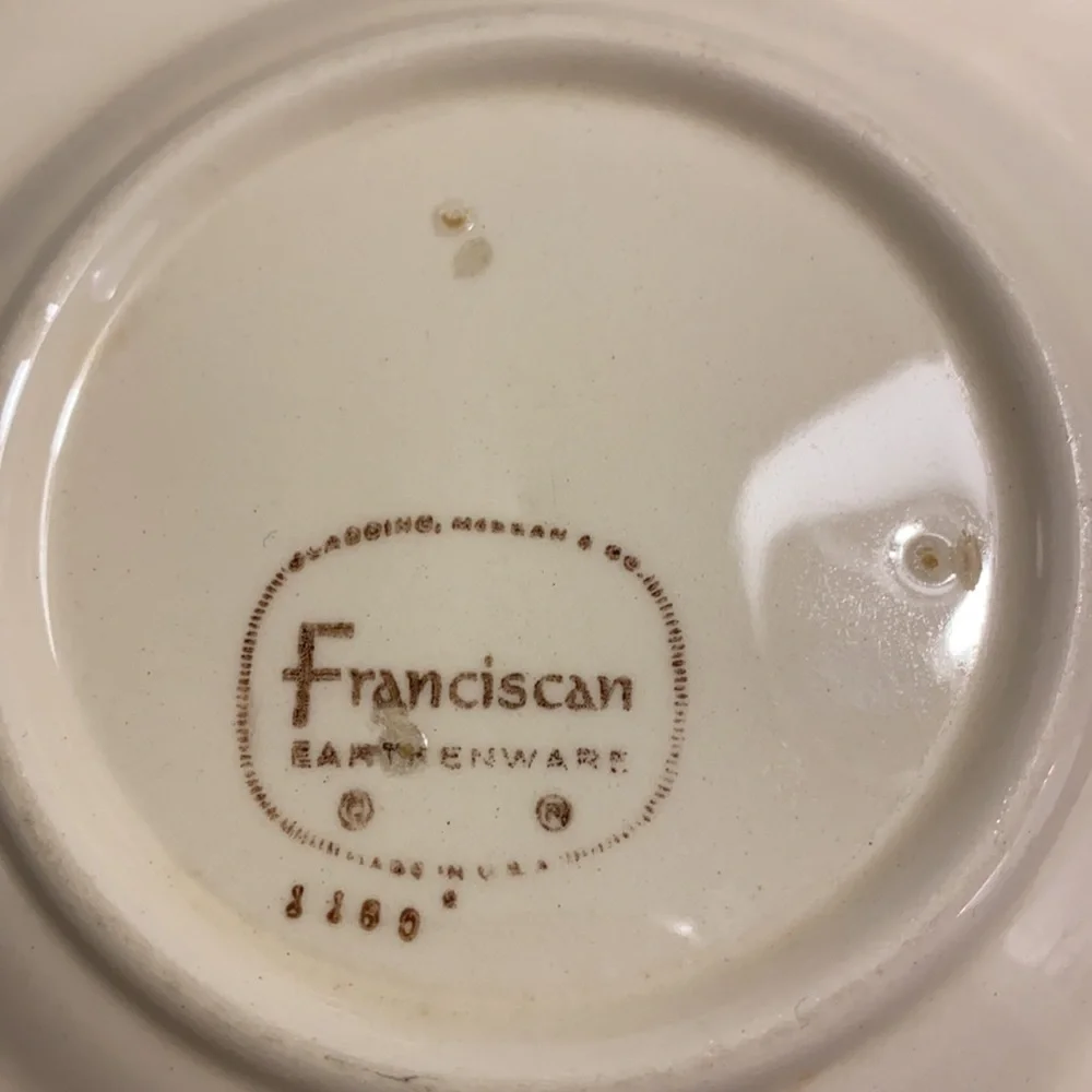 Franciscan Earthenware Cup and Saucer.